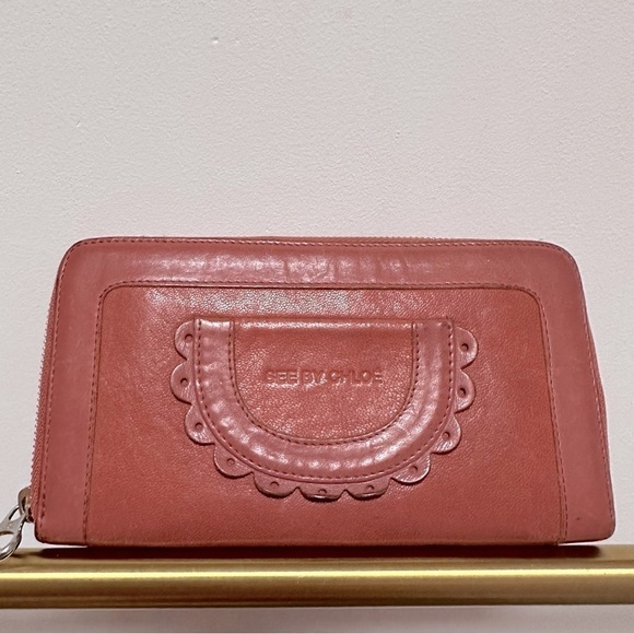 SEE BY CHLOE Terracotta Long Zippy Wallet - Picture 1 of 14